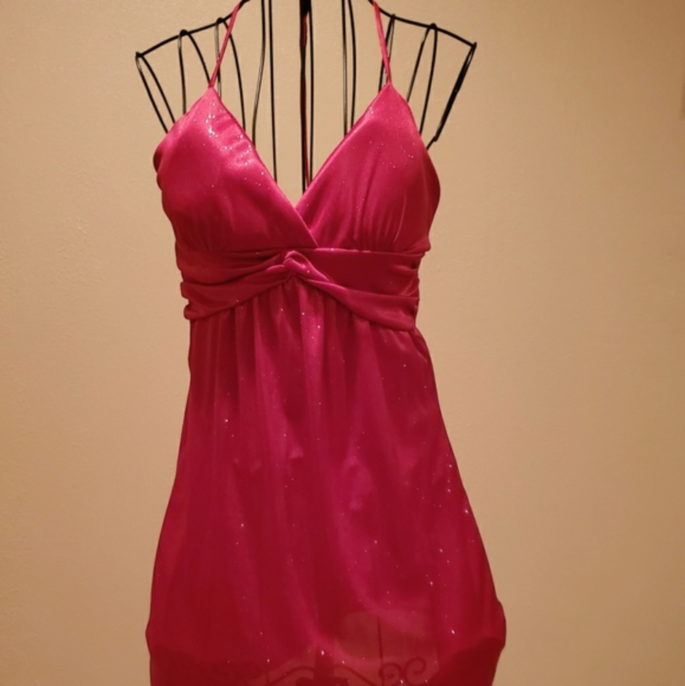 Red glittery dress